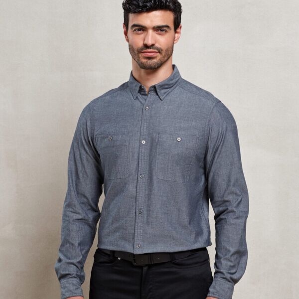 Premier Men’s Chambray shirt, organic and Fairtrade certified PR247 Men’s Chambray shirt, organic and Fairtrade certified Thumbnail