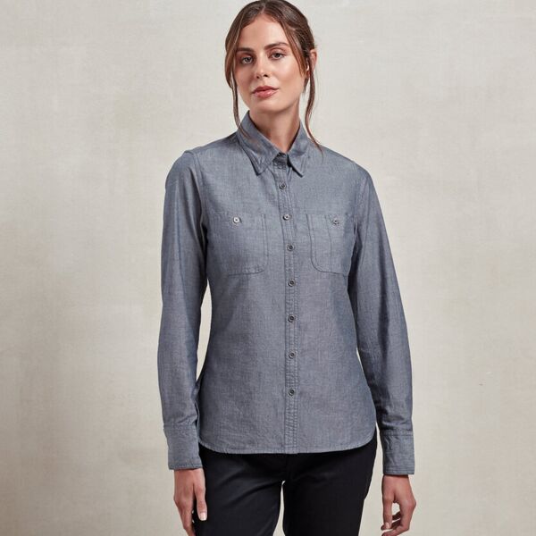Premier Women’s Chambray shirt, organic and Fairtrade certified PR347 Women’s Chambray shirt, organic and Fairtrade certified Thumbnail