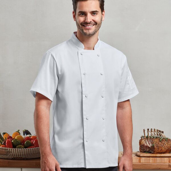 Premier Chefs Coolchecker® short sleeve jacket PR902 Chefs Coolchecker® short sleeve jacket Thumbnail