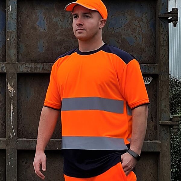 Yoko Yoko Hi-Vis Two Tone T-Shirt MWYK013 Yoko Hi-Vis Two Tone T-Shirt Thumbnail