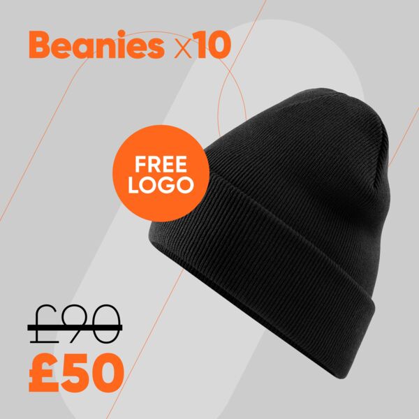 10 x Embroidered Cuffed Beanie Bundle:  10XB 10 x Embroidered Cuffed Beanie Bundle:  Thumbnail