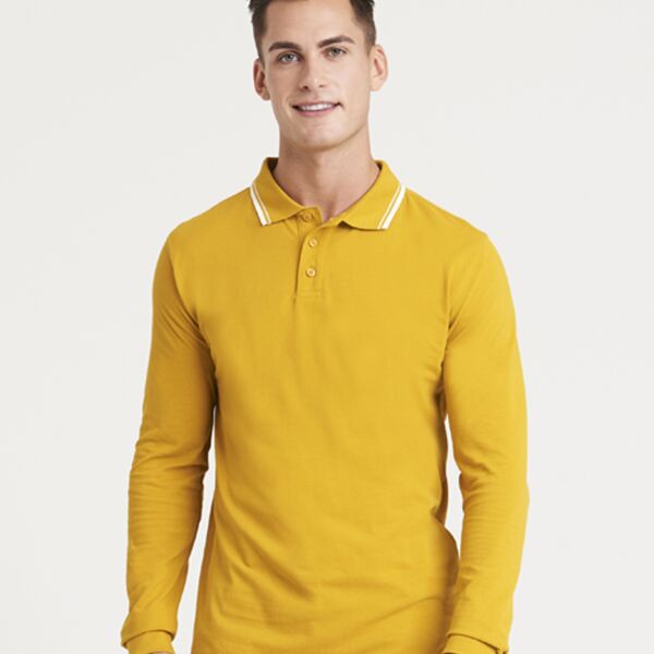 AWDis Just Polos AWDis L/S Tipped 100 Polo MWJP103 AWDis L/S Tipped 100 Polo Thumbnail