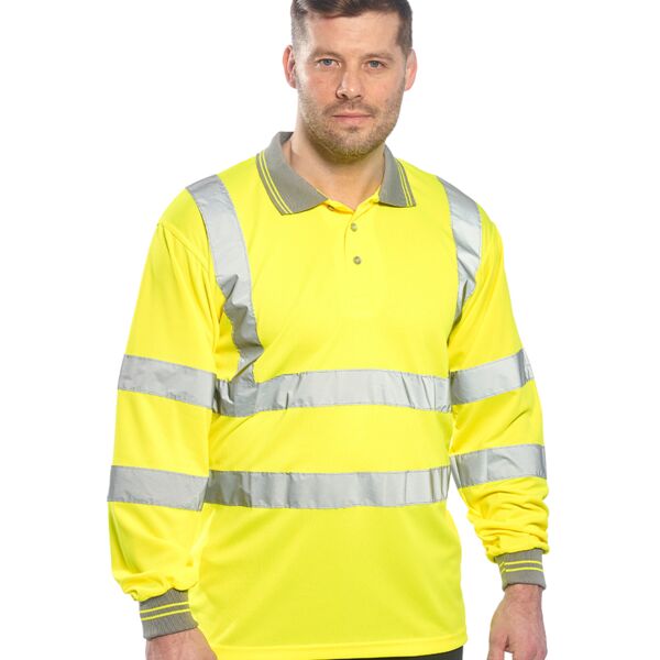Portwest Portwest Hi-Vis Long Sleeve Polo Shirt MWPW059 Portwest Hi-Vis Long Sleeve Polo Shirt Thumbnail