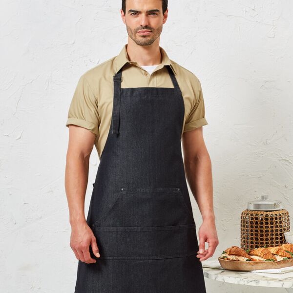 Premier Jeans stitch bib apron MWPR126 Jeans stitch bib apron Thumbnail