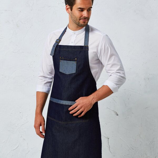 Premier Domain contrast denim bib apron MWPR127 Domain contrast denim bib apron Thumbnail