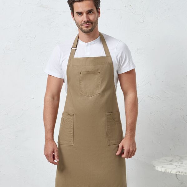 Premier Premier Cotton Chino Bib Apron MWPR132 Premier Cotton Chino Bib Apron Thumbnail