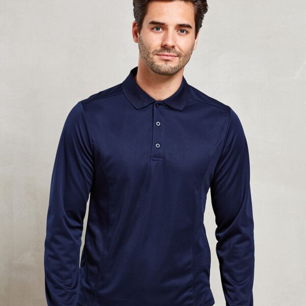 Premier Long sleeve Coolchecker® piqué polo MWPR617 Long sleeve Coolchecker® piqué polo Thumbnail