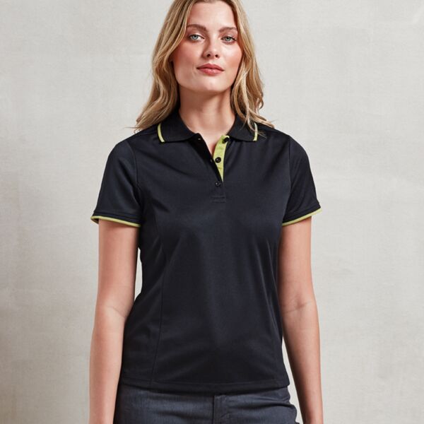 Premier Premier Ladies Contrast Coolchecker® Piqué Polo Shirt MWPR619 Premier Ladies Contrast Coolchecker® Piqué Polo Shirt Thumbnail