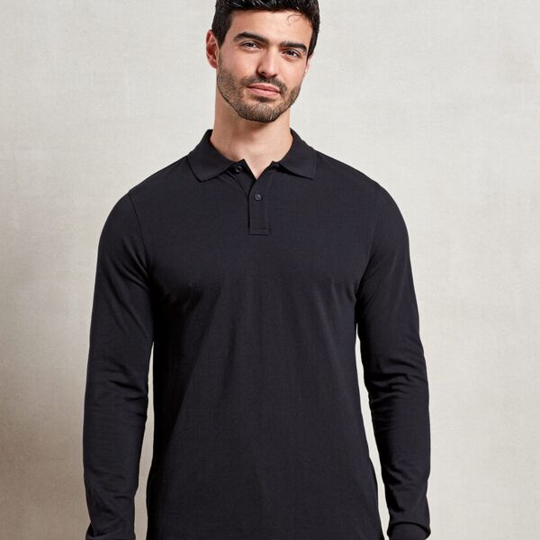 Premier Premier ‘Essential’ Unisex Long Sleeve Polo shirt MWPR997 Premier ‘Essential’ Unisex Long Sleeve Polo shirt Thumbnail